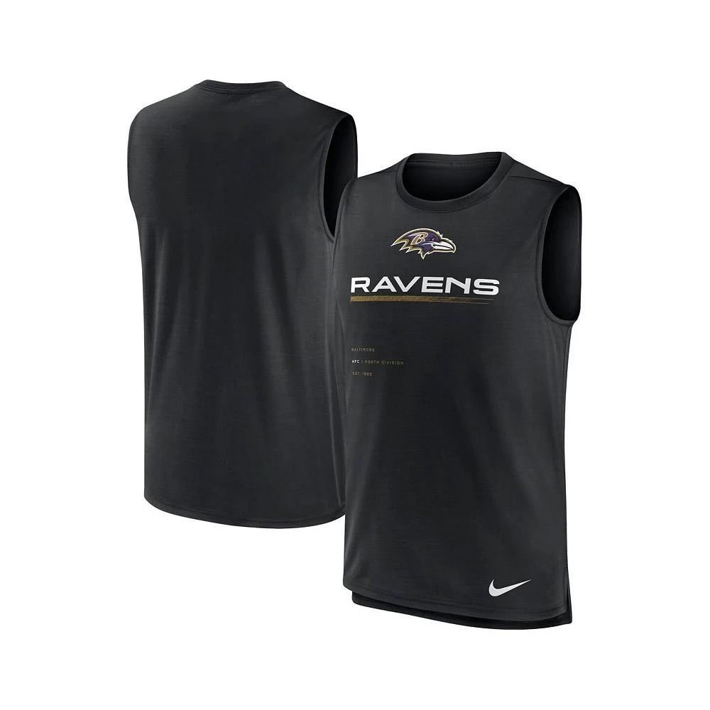 商品NIKE|Men's Black Baltimore Ravens Muscle Trainer Tank Top,价格¥262,第3张图片详细描述