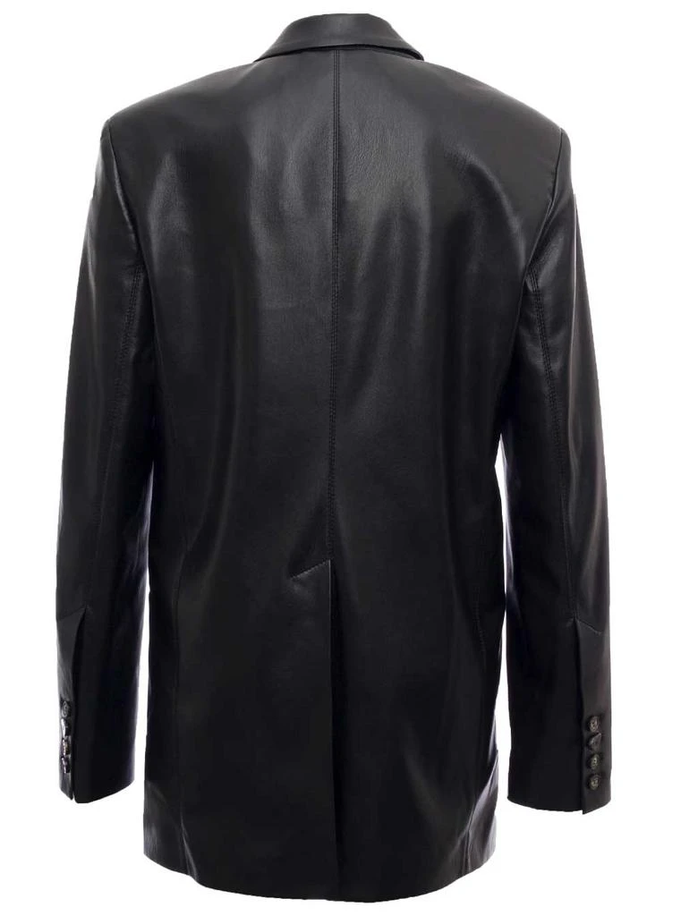 商品Nanushka|Black Single BreastedVegan Leather Blazer,价格¥3677,第2张图片详细描述