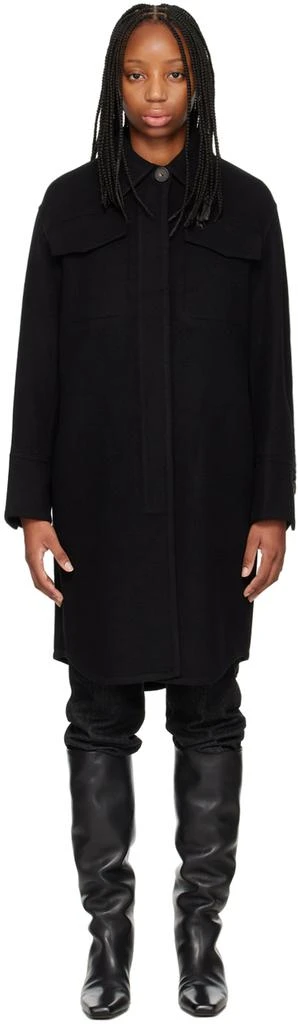 商品Vince|Black Brushed Coat,价格¥1453,第1张图片