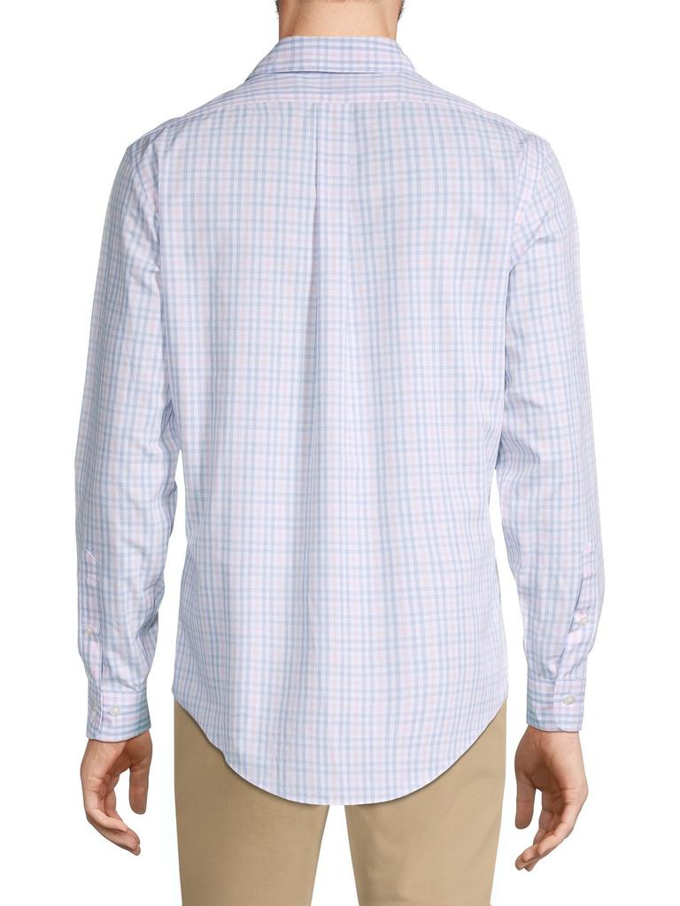 Regent-Fit Supima Cotton Plaid Button-Down Shirt商品第2张图片规格展示