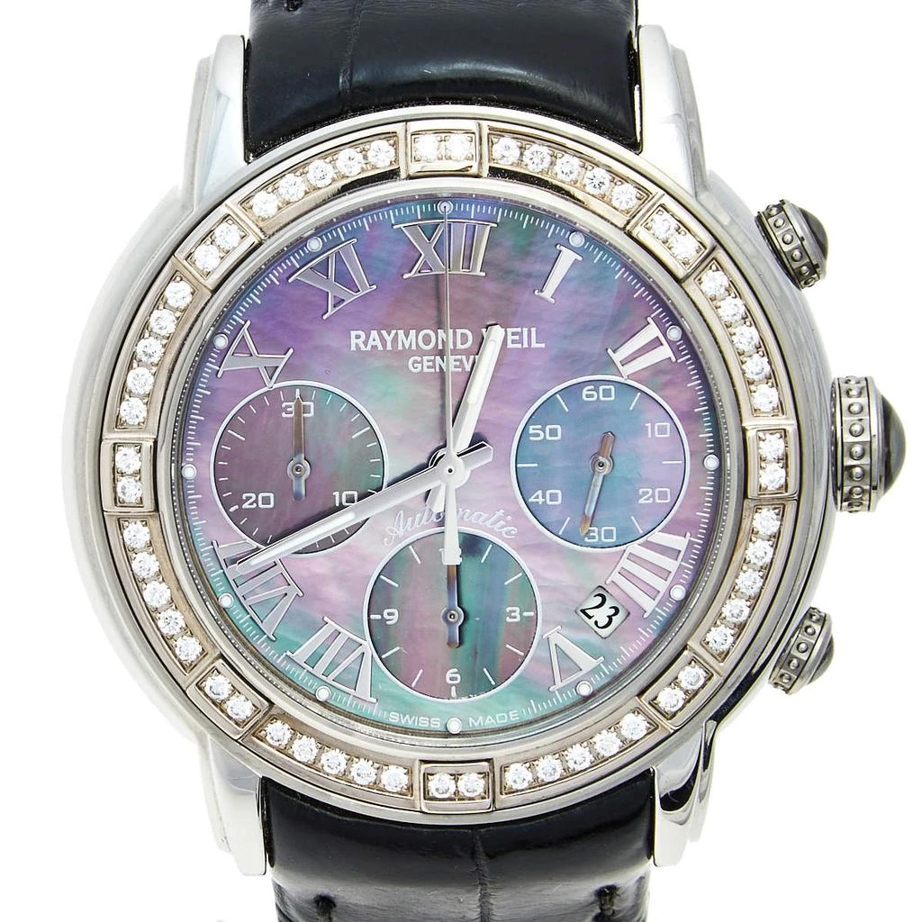 商品[二手商品] Raymond Weil|Raymond Weil Mother of Pearl Stainless Steel Diamond Alligator Collection Parsifal 7241 Men's Wristwatch 42 mm,价格¥21947,第3张图片详细描述