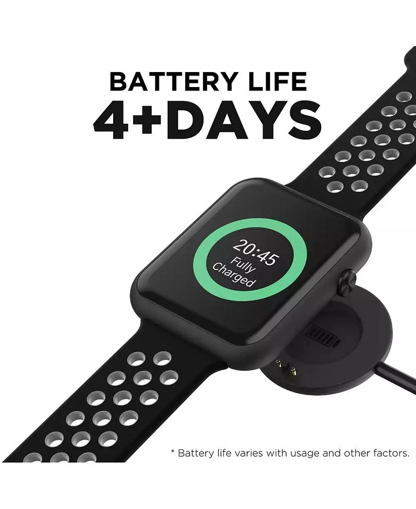 Air 4 Unisex Black and Gray Silicone Smartwatch 商品