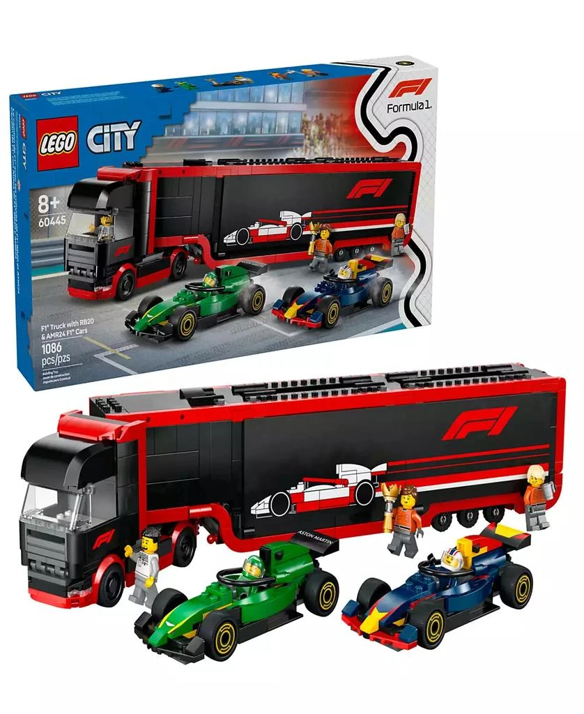 商品LEGO|City F1 Truck with RB20 and AMR24 F1 Car Toys 60445, 1086 Pieces,价格¥743,第1张图片