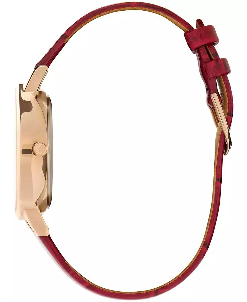 商品Olivia Burton|Women's Multifunction Burgundy Leather Strap Watch 34mm,价格¥1061,第3张图片详细描述