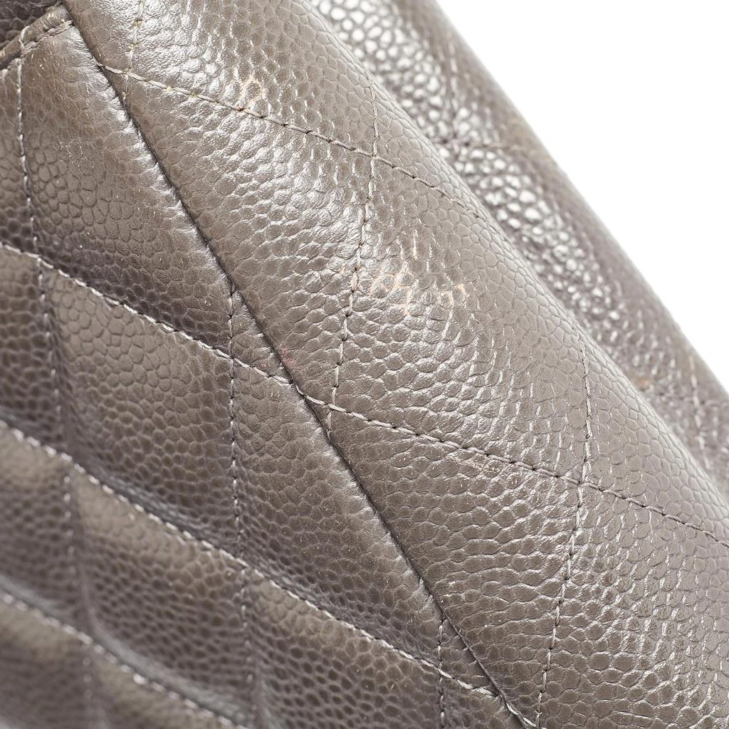 Chanel Grey Quilted Caviar Leather Maxi Classic Double Flap Bag 商品
