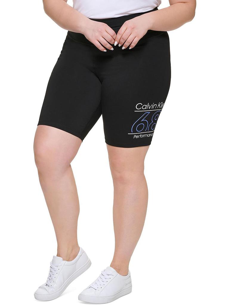 Plus Womens Knit Fitness Bike Short商品第1张图片规格展示