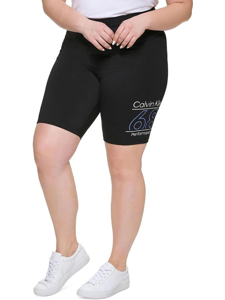 商品Calvin Klein|Plus Womens Knit Fitness Bike Short,价格¥136,第1张图片