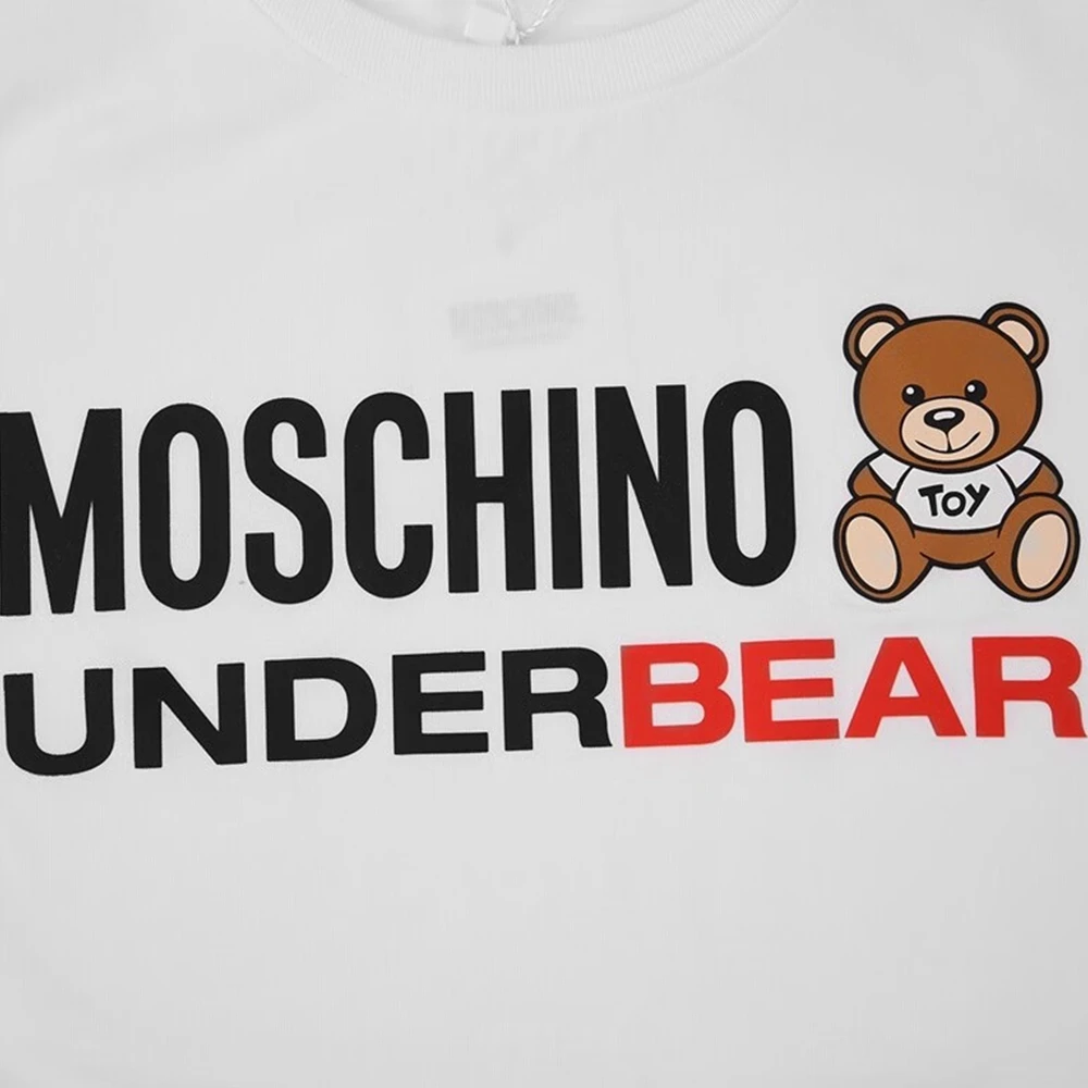 Moschino 莫斯奇诺 女士白色LOGO图案短袖T恤 A1904-9003-0001 商品