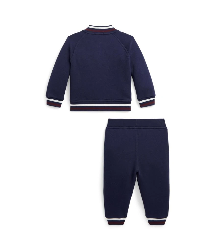 商品Ralph Lauren|Fleece Baseball Jacket & Jogger Pants Set (Infant),价格¥342,第2张图片详细描述