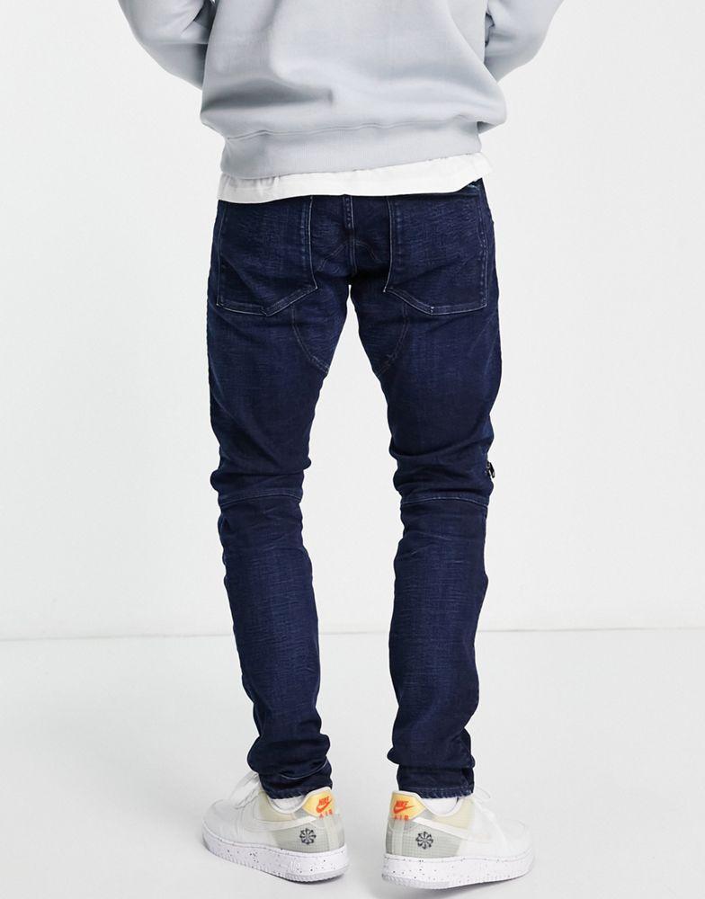 G-Star 5620 3D Zip Knee Skinny jeans in dark wash商品第4张图片规格展示