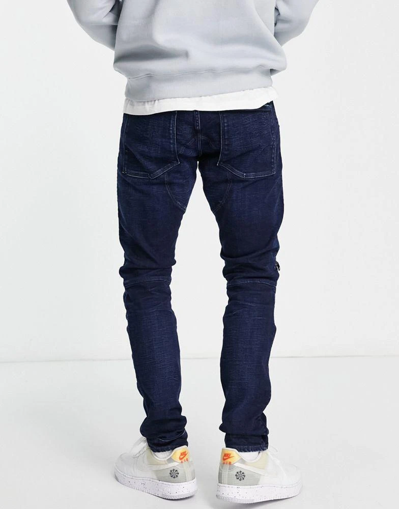 商品G-Star|G-Star 5620 3D Zip Knee Skinny jeans in dark wash,价格¥763,第4张图片详细描述