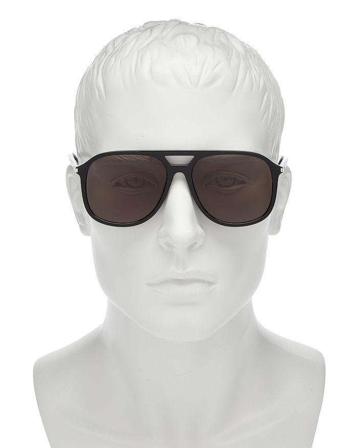 商品Yves Saint Laurent|Men's Brow Bar Aviator Sunglasses, 58mm,价格¥2561,第4张图片详细描述