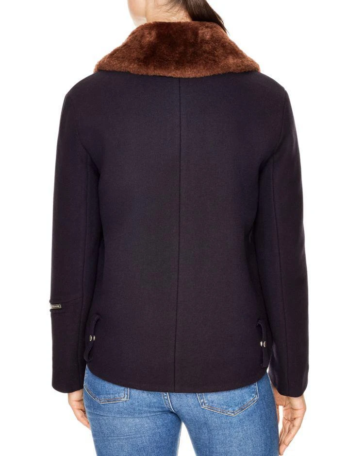 商品Sandro|Elma Shearling-Trimmed 夹克,价格¥2183,第2张图片详细描述