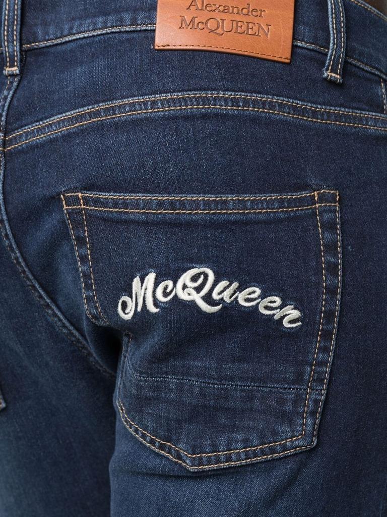 商品Alexander McQueen|Alexander Mcqueen Men's  Blue Cotton Jeans,价格¥2619,第4张图片详细描述
