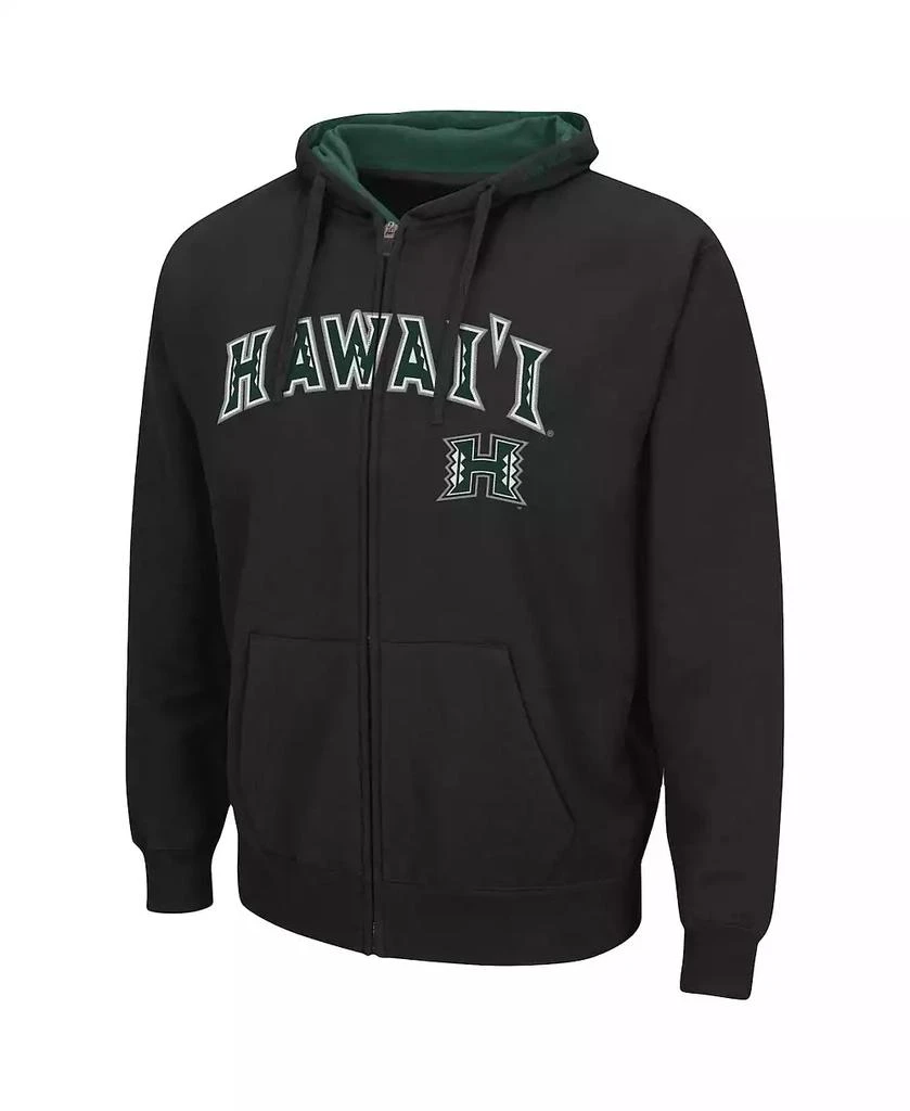 商品Colosseum|Men's Black Hawaii Warriors Arch & Logo 3.0 Full-Zip Hoodie,价格¥308,第3张图片详细描述