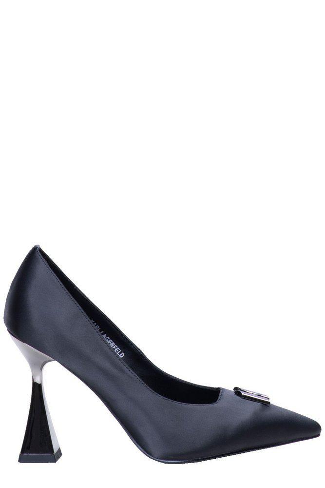 商品Karl Lagerfeld Paris|Karl Lagerfeld Debut Brooch Court Pointed-Toe Pumps,价格¥1221,第1张图片