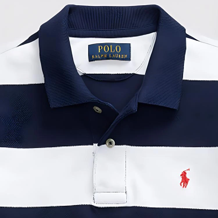 商品[国内直发] Ralph Lauren|SS24 小马刺绣条纹休闲短袖Polo衫T恤 深蓝色 儿童款,价格¥664,第4张图片详细描述