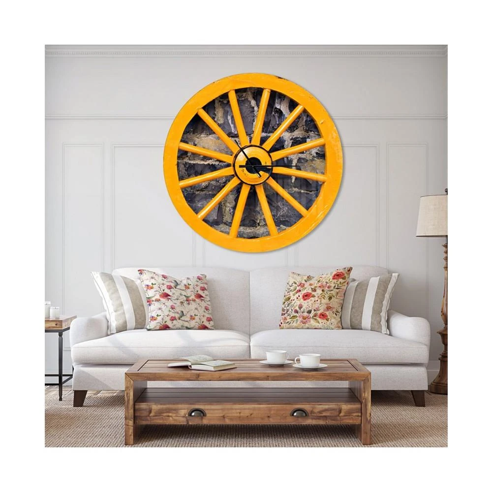 商品Design Art|Designart Oversized Farmhouse Round Metal Wall Clock - 36 x 36,价格¥3512,第4张图片详细描述