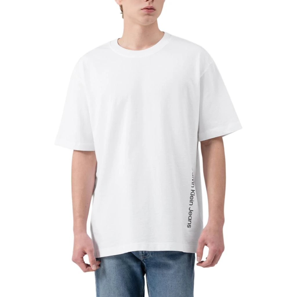 商品[国内直发] Calvin Klein|CALVIN KLEIN 宽松提花纯色短袖T恤 男款 白色,价格¥387,第7张图片详细描述
