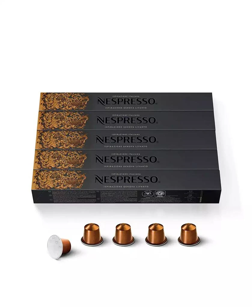 商品Nespresso|Capsules OriginalLine, Ispirazione Genova Livanto, Medium Roast Espresso Coffee, 50-Count Espresso Pods, Brews 1.35-oz.,价格¥317,第1张图片