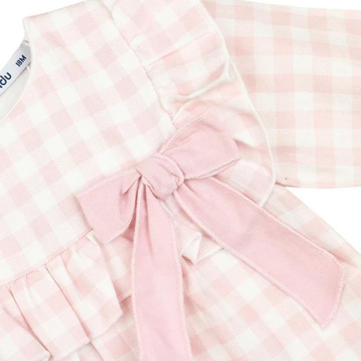 商品Babidu|Pink Gingham Check Dress & Briefs,价格¥158,第2张图片详细描述