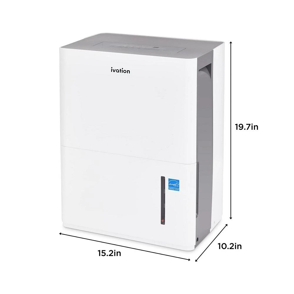 商品Ivation|1,500 Sq Ft Energy Star Small Dehumidifier with Hose Connector,价格¥1749,第2张图片详细描述