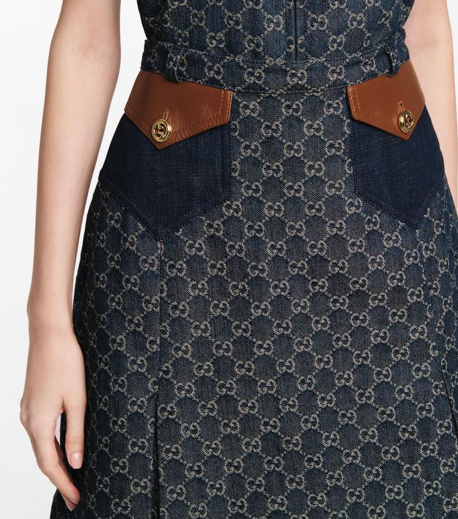 商品Gucci|GG jacquard denim midi skirt,价格¥6947,第7张图片详细描述