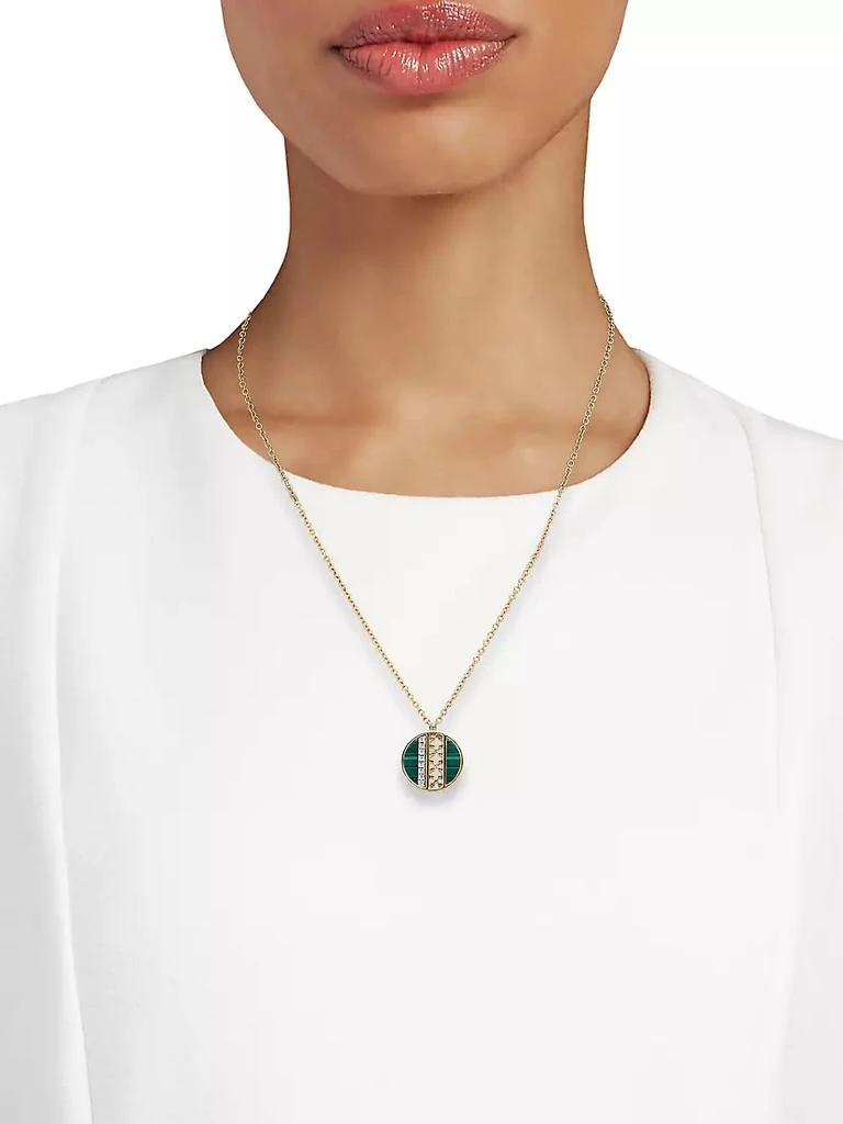 商品Birks|Dare To Dream 18K Yellow Gold, Malachite &amp; 0.14 TCW Diamond Pendant Necklace,价格¥21356,第2张图片详细描述