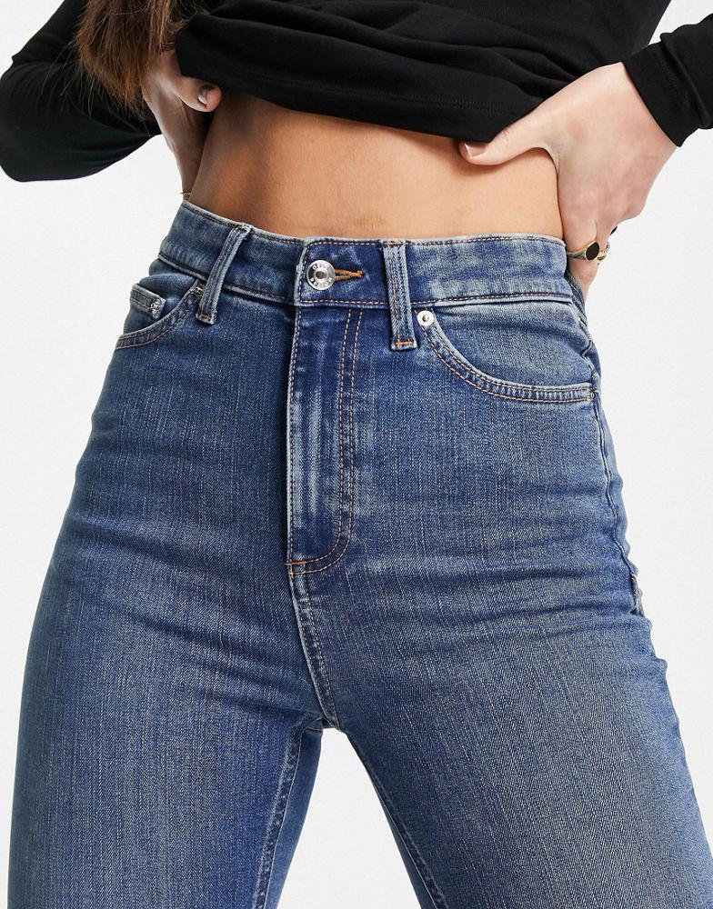 ASOS DESIGN Tall high rise 'lift and contour' stretch skinny jeans in dark blue商品第3张图片规格展示