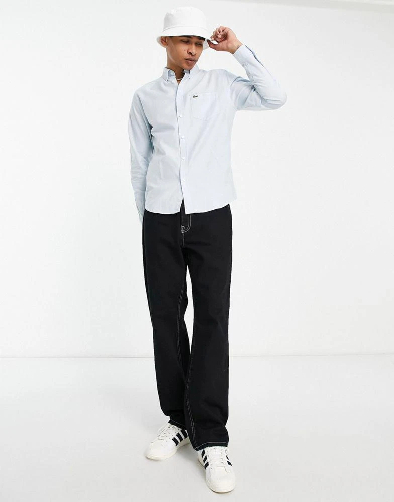 商品Lacoste|Lacoste oxford long sleeve shirt in light blue,价格¥516,第3张图片详细描述