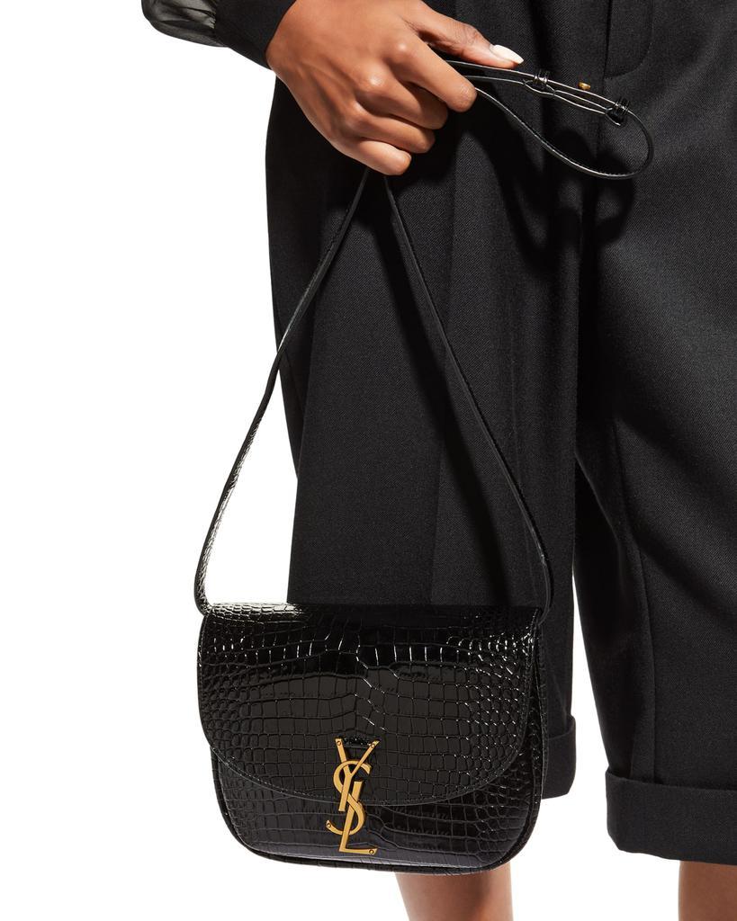 商品Yves Saint Laurent|Kaia Medium YSL Croc-Embossed Satchel Bag,价格¥14533,第7张图片详细描述
