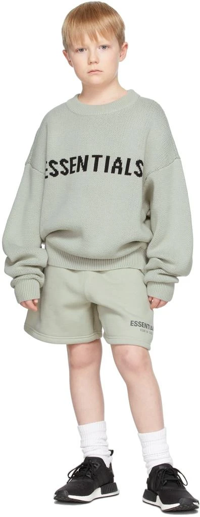 商品Essentials|SSENSE Exclusive Kids Green Pullover Sweater,价格¥497,第1张图片