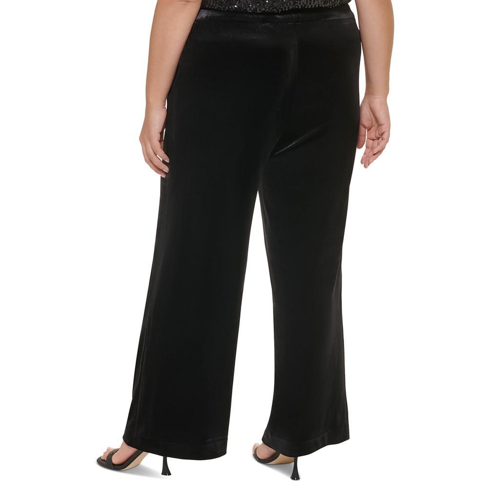 商品Calvin Klein|Plus Size Velvet Wide-Leg Pants,价格¥819,第4张图片详细描述