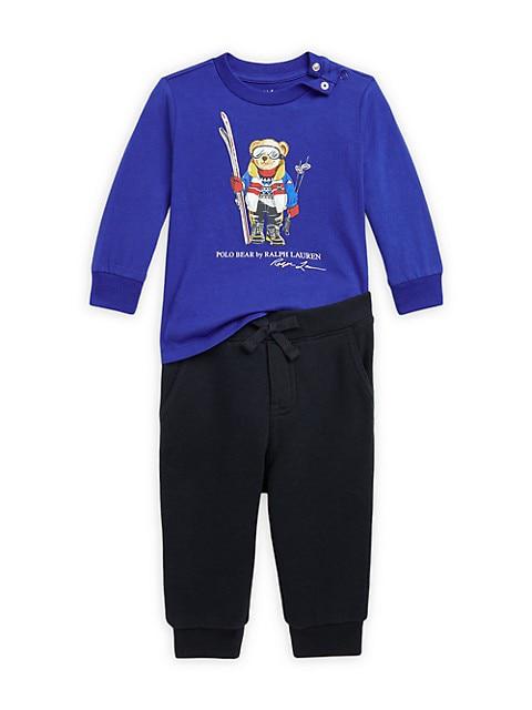 Baby Boy's Polo Bear T-Shirt & Jogger Pants Set商品第1张图片规格展示