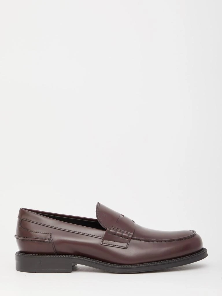 商品Tod's|Tod's Bordeaux Leather Loafers,价格¥2937,第1张图片