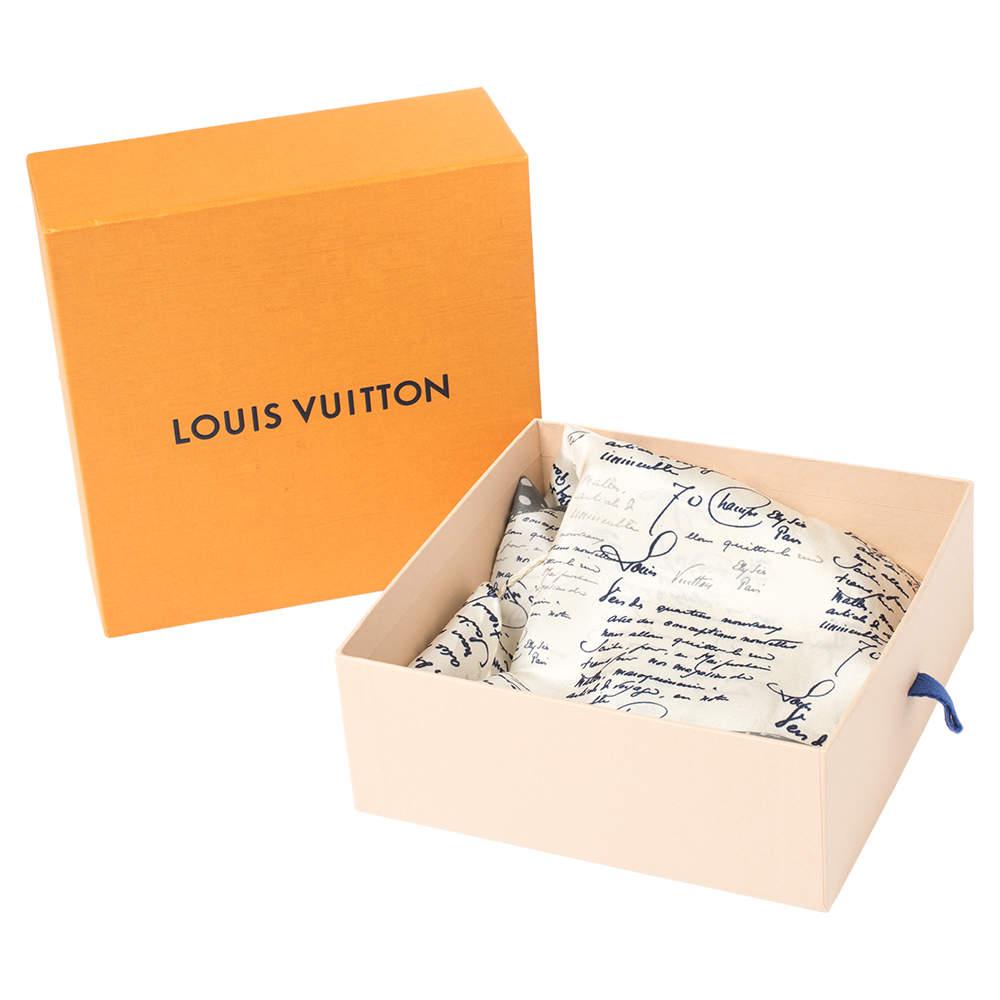 Louis Vuitton Cream Feather Printed Angular Silk Scarf商品第6张图片规格展示