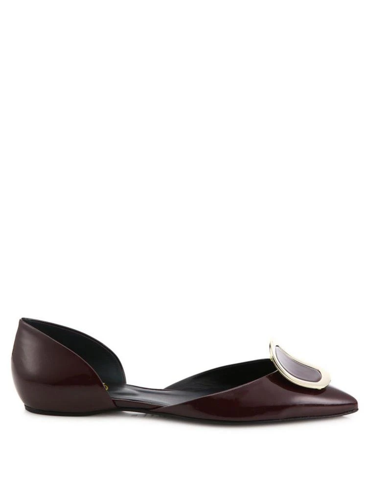 商品Roger Vivier|Sexy Choc Patent Leather D'Orsay Flats,价格¥5218,第5张图片详细描述