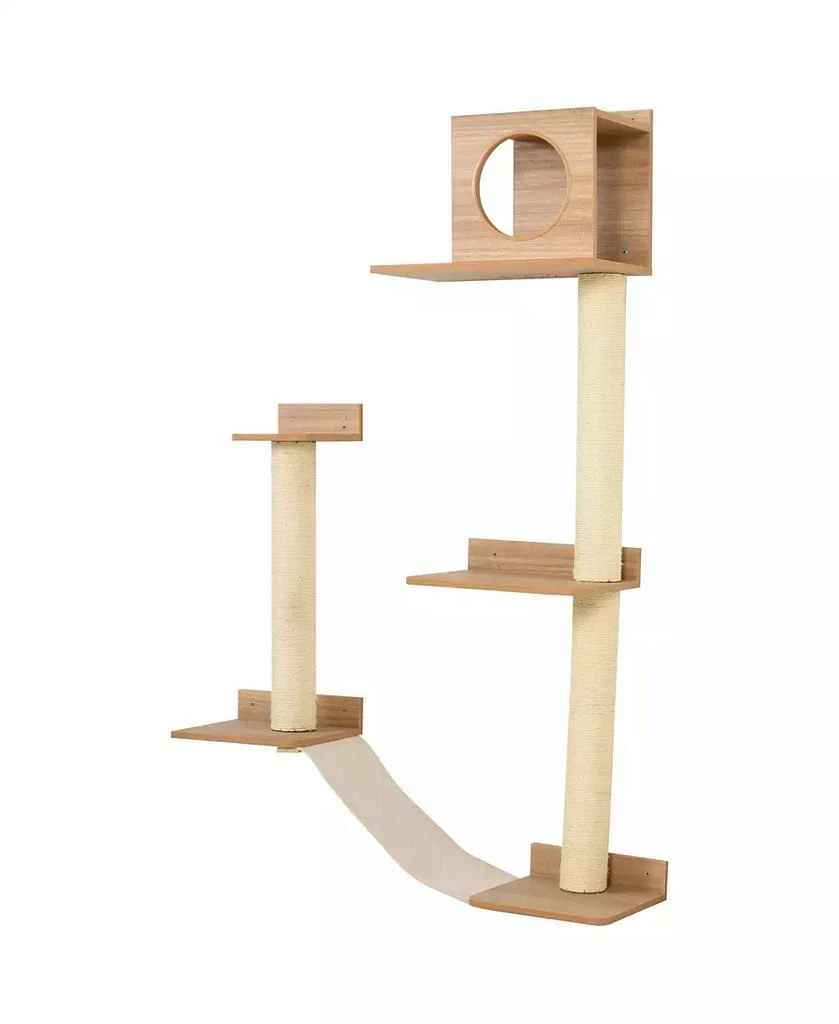 商品PawHut|Multiple Level Wall Mounted Cat Condo Interior Sleep & Lounge Area,价格¥479,第1张图片