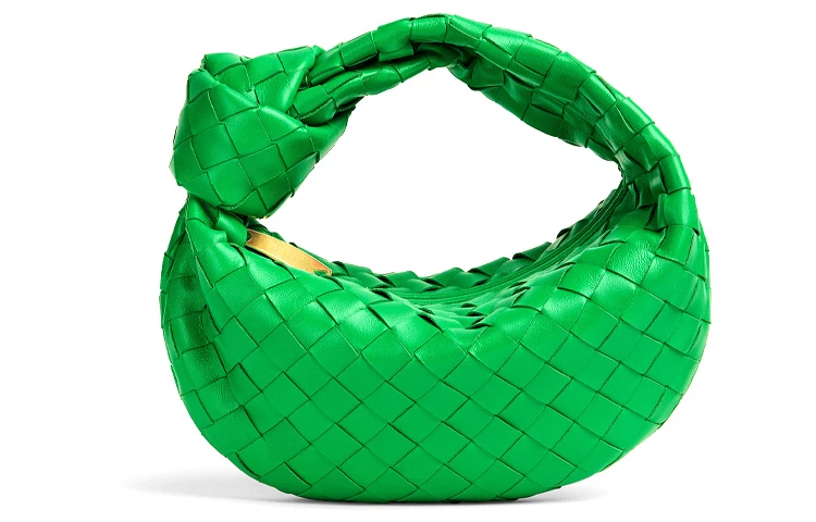 商品[国内直发] Bottega Veneta|葆蝶家 BV JODIE 编织拉链开合 皮革 饺子包手拿包 迷你 女款 绿色,价格¥11508,第1张图片