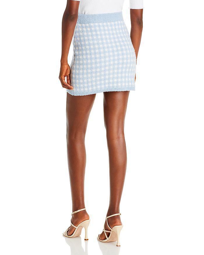 商品AQUA|Checkered Knit Mini Skirt - 100% Exclusive,价格¥342,第5张图片详细描述