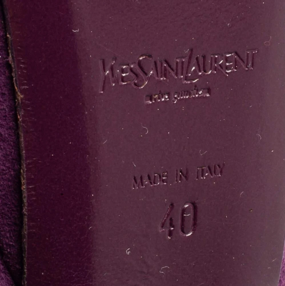 Yves Saint Laurent Purple Suede Platform Pumps Size 40 商品