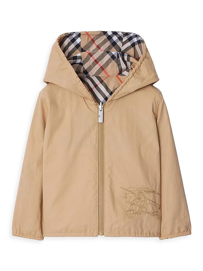 商品Burberry|Baby's & Little Kid's Check Reversible Zip Hooded Jacket,价格¥4734,第3张图片详细描述