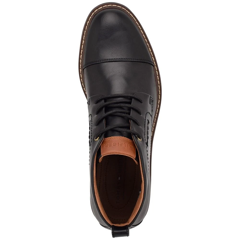 商品Tommy Hilfiger|Men's Gibby Faux-Leather Cap-Toe Chukka Boots,价格¥472,第3张图片详细描述