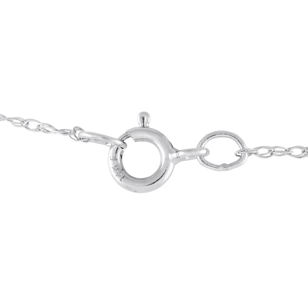 商品LB Exclusive|14K White Gold 0.01 ct Diamond and Sapphire Flower Necklace PD4-16241WSA,价格¥2617,第3张图片详细描述