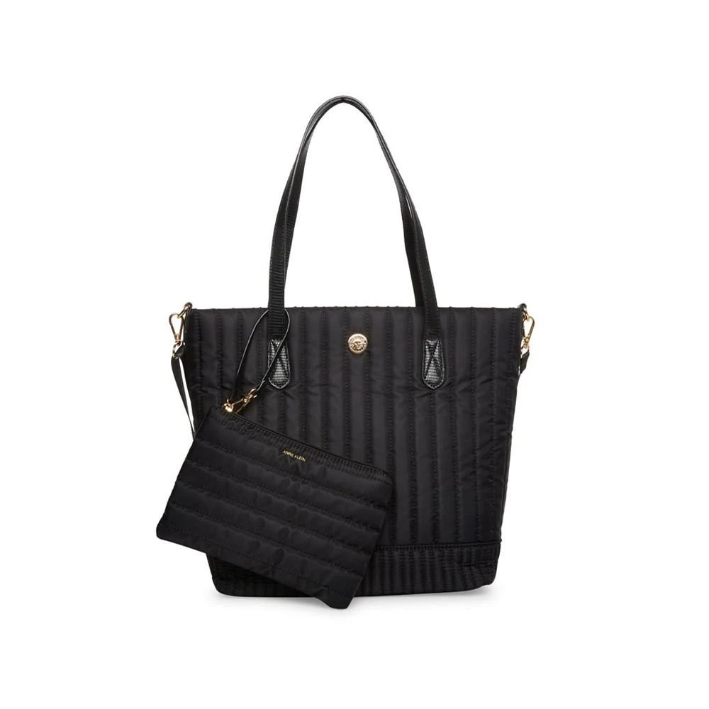 商品Anne Klein|Women's Quilted Medium Nylon Tote with Pouch,价格¥640,第1张图片