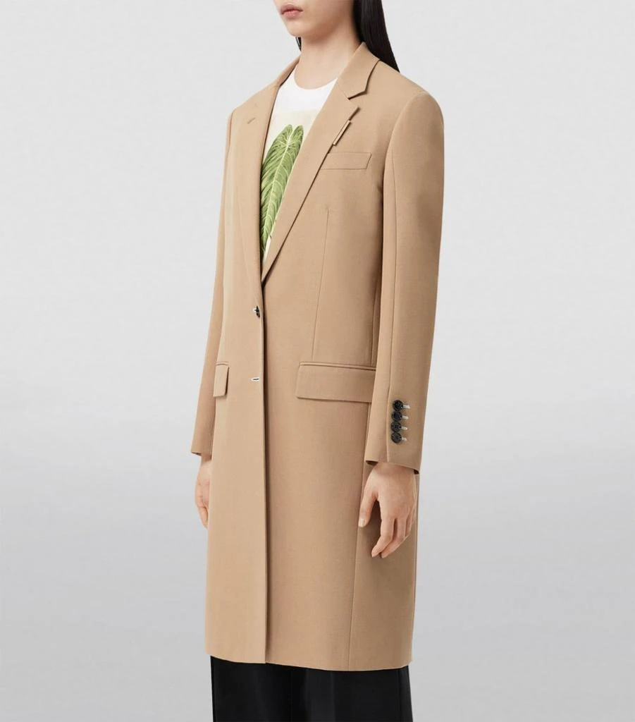 商品Burberry|Wool-Blend Single-Breasted Coat,价格¥21301,第3张图片详细描述