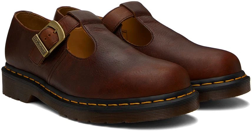 商品Dr. Martens|Burgundy T-Bar Monkstraps,价格¥926,第4张图片详细描述