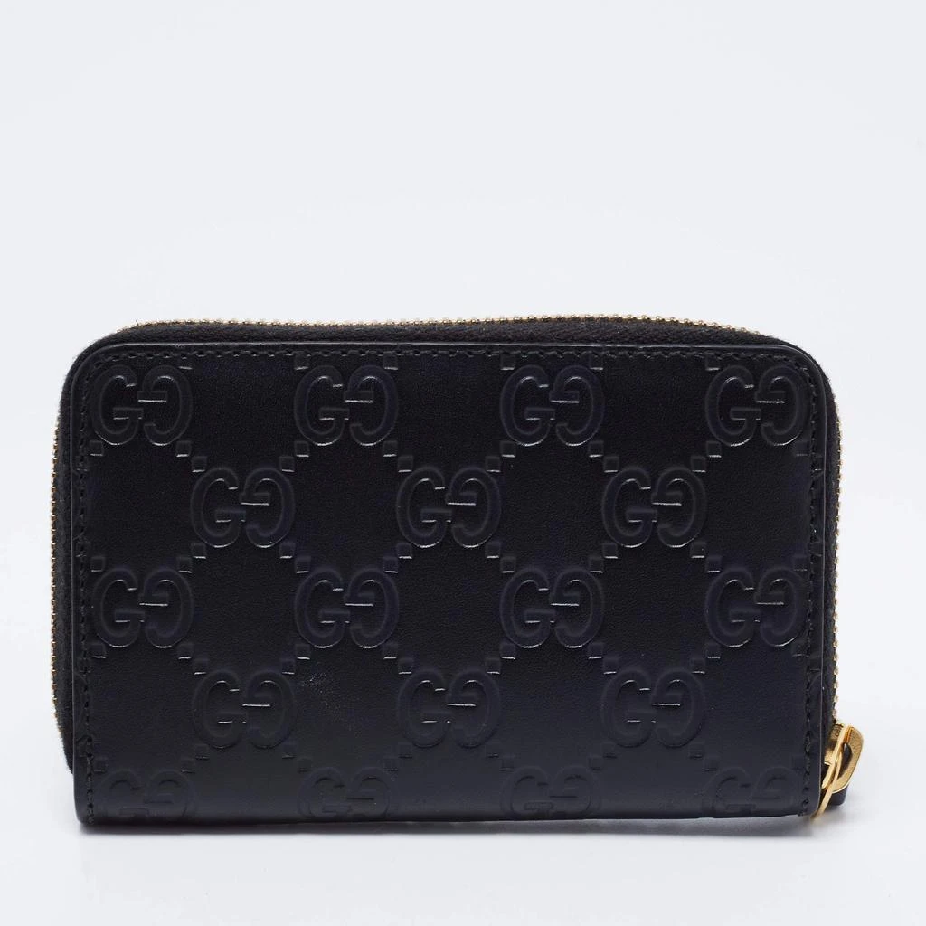 商品[二手商品] Gucci|Gucci Black Guccissima Leather Zip Around Card Case,价格¥2124,第4张图片详细描述