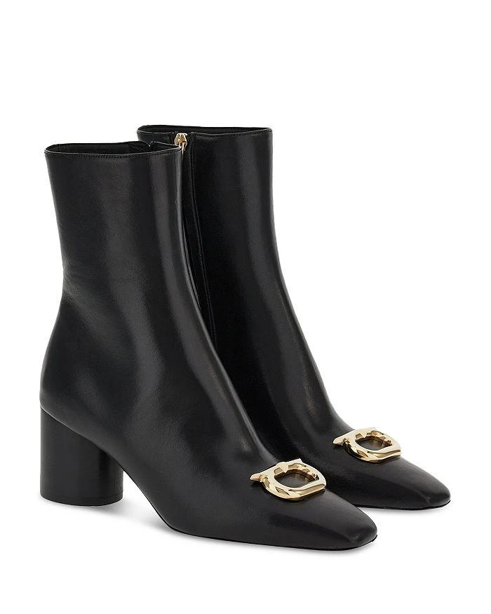 商品Salvatore Ferragamo|Women's Placida 60 Leather Ornament Booties,价格¥10258,第1张图片详细描述