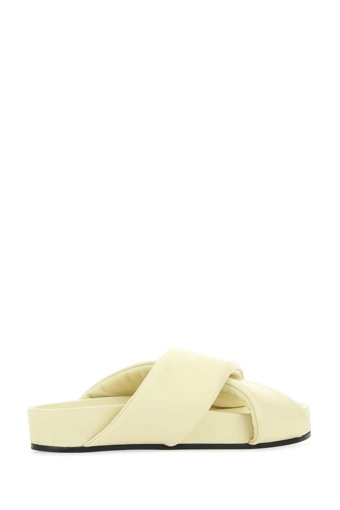 商品Jil Sander|Pastel yellow nappa leather slippers,价格¥3555,第2张图片详细描述